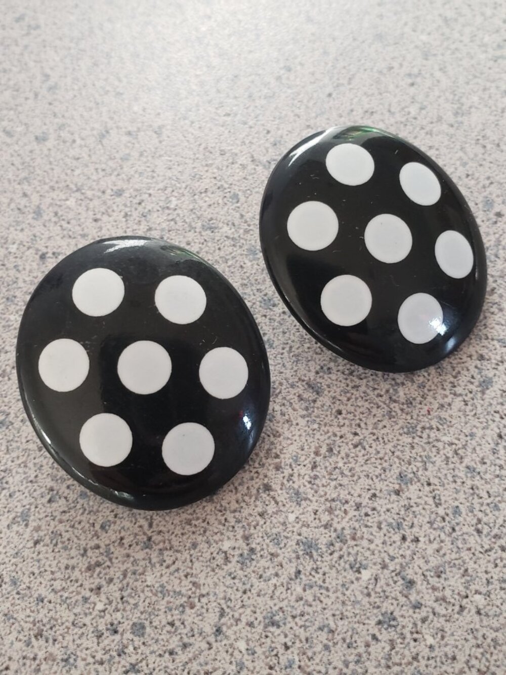 Vintage Avon Pierced Polka Dots Earrings